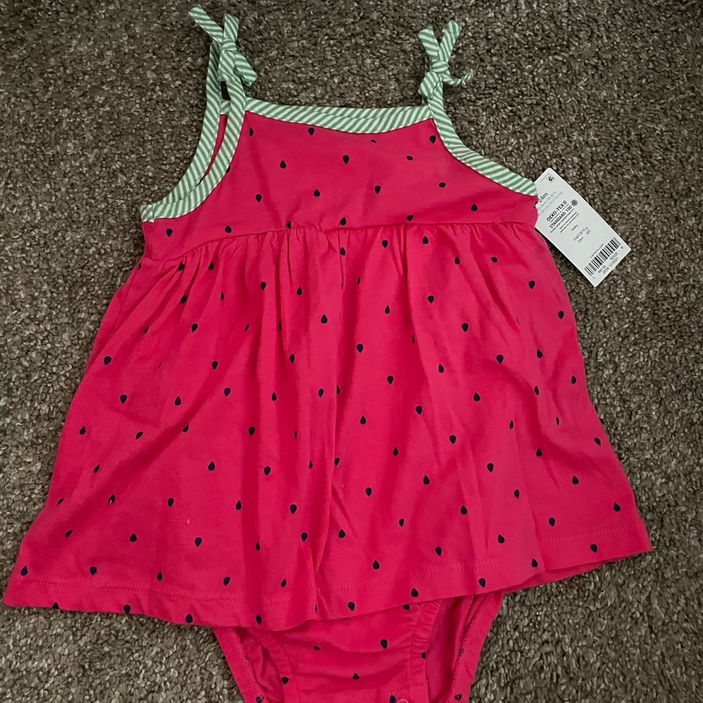 NWT Carters Watermelon Onesie Dress